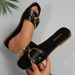 Women's Shoes Women's New Fashion Slippers Classic Temperament With Solid Color Metal Decoration Square Head Flat Sandals_voghion.com