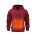 Men's Usb Heated Fleece Hoodie, Thickened Warm Outdoor Casual Wear, Hooded Electric Heating Hoodie_voghion.com