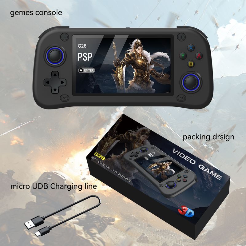 2025 Nieuwe G28 draagbare handheld 4,3-inch high-definition IPS Stick Player M22 professionele gameconsole_voghion.com