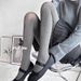 Women's Socks Velvet Tights With Embossed Patterns – Grey Heart/Dot Lace Leggings (One Size, 120D)_voghion.com