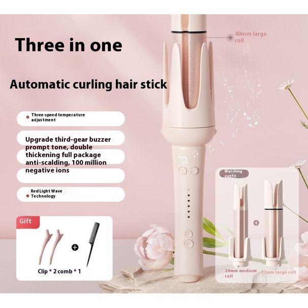 Haarwechselstab Super große große Welle Hähnchenrollen Anion drei in einem automatischen Lockenstab_voghion.com