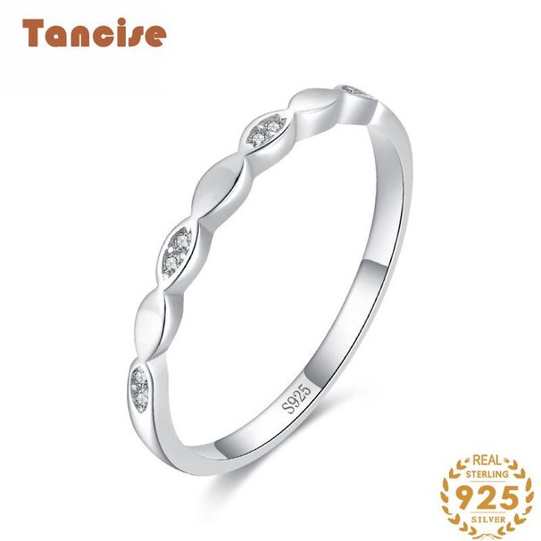 Tancise klassischer Zirkon-Silberring für Damen, Schmuck, Hochzeit, Versprechen, Party, Geschenk_voghion.com