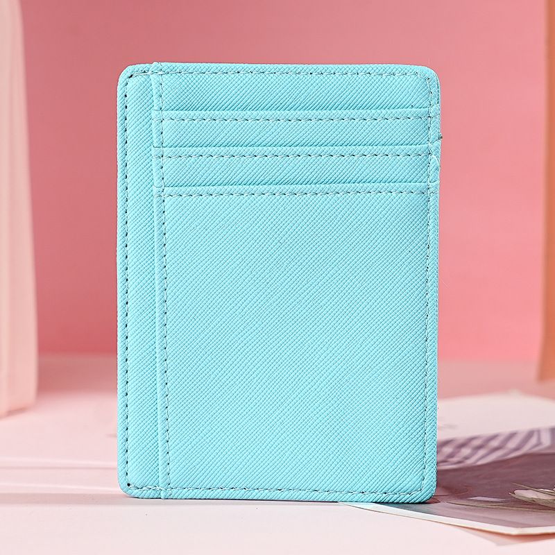 Porte-cartes en PU, porte-monnaie, porte-cartes fin, simple, multi-cartes, double face, pour cartes bancaires_voghion.com