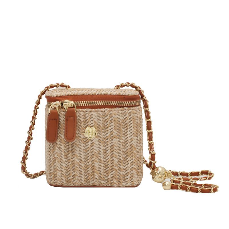 Borsa a tracolla da spiaggia con tracolla a scatola intrecciata, piccola, profumata, da donna, 2025s_voghion.com