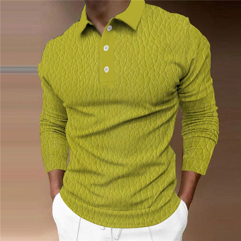 2023 herbst herren poloshirt lässige mode langärmelige poloshirt revers reißverschluss T-shirt männer top streetwear_voghion.com