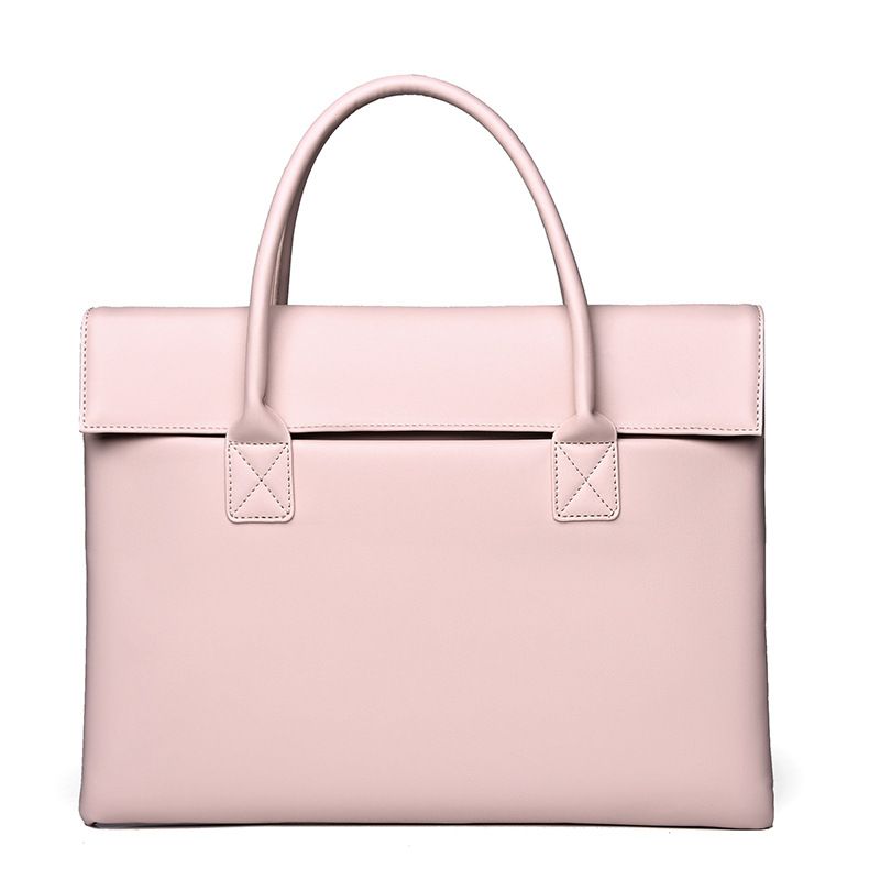 New laptop bag with 14 inch PU fabric can be customized 2024 commuting versatile briefcase for both men and women_voghion.com