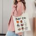English Alphabet Song Printed Canvas Bag Shoulder Bag Folding Bag Tote Bag Shopping Bag_voghion.com