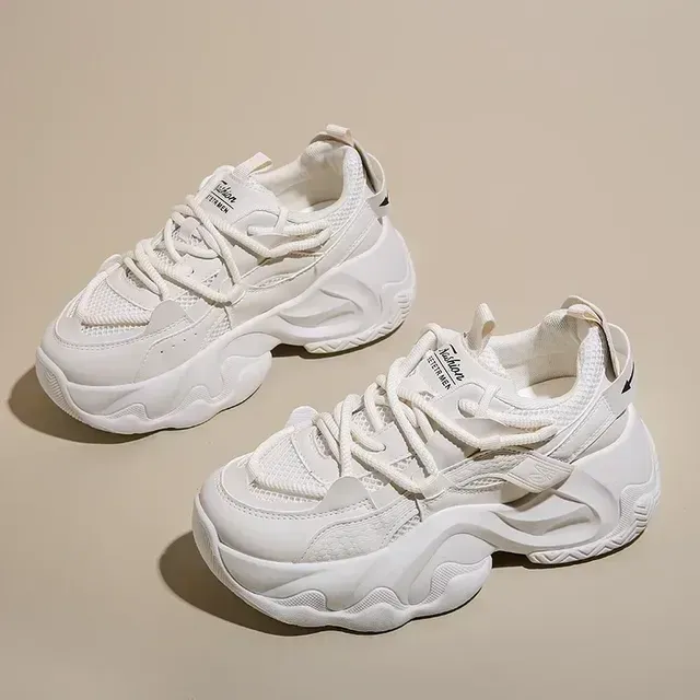 Chunky Sneakers Breathable Platform Sports Shoes Women New Fashion Sole Woman Thick Bottom Non Slip Running Trainers_voghion.com
