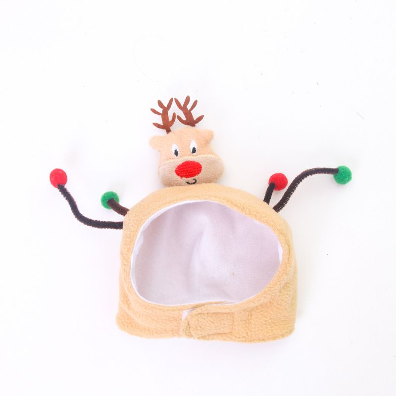 Reindeer Cat Headgear Cute Pet Costume Accessories Transform Into Bear Dog Hat_voghion.com