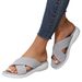 Plus-size Women's Platform Cross Sandals Are Comfortable And Breathable_voghion.com