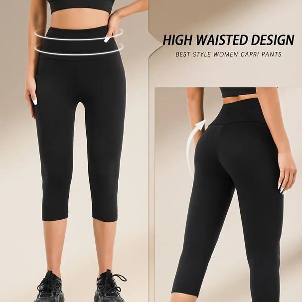 Vrouwen Seven-point Fitness Hoge Taille Elastische Heupliftende Yoga Peach Hip Sport Tight Broek_voghion.com