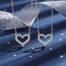 Collana alla moda con ciondolo a forma di cuore in argento sterling S925 placcato in oro pt950, accessori per ciondoli femminili_voghion.com