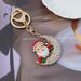 Diamantbesetzter Weihnachtsmann-Autoanhänger, Legierung, Strass, süßer Schlüsselanhänger für Damentaschen_voghion.com