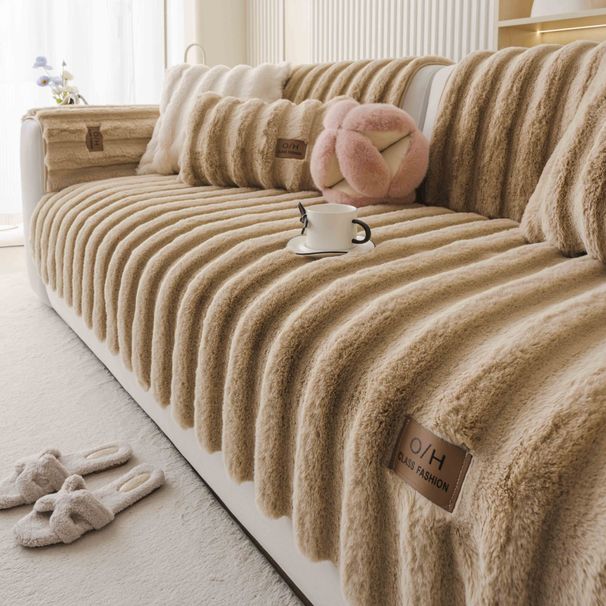 Sofa Cushion Cover - Plush Non-Slip Thickened Seat Pad (Winter Warm Luxury Design Soft & Cozy Fits Most Couches)_voghion.com