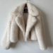 "Oversized Faux Fox Fur Coat – Stylish Cropped Jacket With Notched Lapel & 3D Embellishments (XS-2XL)"_voghion.com