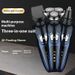 Ανδρικό μαχαίρι ξυρίσματος τριών σε ένα για ολόκληρο το σώμα, επαναφορτιζόμενη ηλεκτρική ξυριστική μηχανή υψηλής ποιότητας, για πλύσιμο με νερό_voghion.com