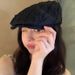 Koreanische Vintage-Cap mit ausgefranstem Rand für Damen, Frühling/Sommer, vielseitig, gesichtsschlankmachend, wendbar_voghion.com