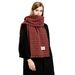 Nuova sciarpa rossa Angela da donna, spessa, lunga, autunno e inverno, versatile, semplice, calda, a quadri, all'ingrosso_voghion.com
