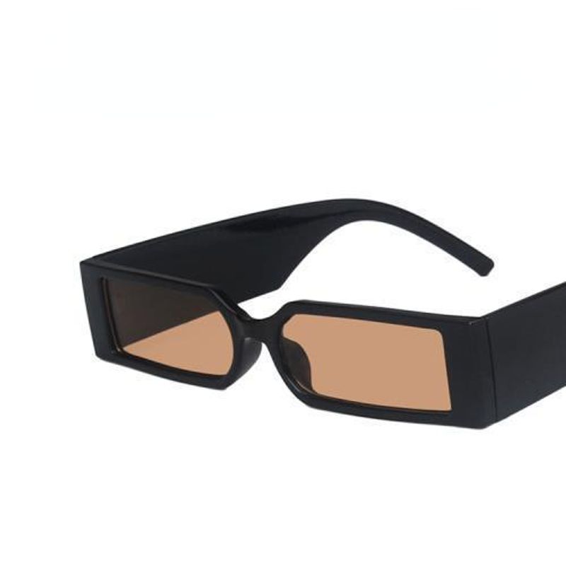 Rectangular super small narrow frame sunglasses Women's net popular men's bar disco hip-hop sunglasses_voghion.com