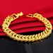Hot-Selling Jewelry 12mm Gold Plated Classic Men's Bold Bracelet_voghion.com