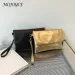 Women Envelope Clutch Solid Color PU Leather Folding Handbag Zipper Closure Casual Style Classic Commuting Bag 250107_voghion.com