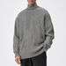 Russland Herren Einfarbig High Neck Base Pullover Loose Fit High-End Langarm Strickwaren W6006_voghion.com