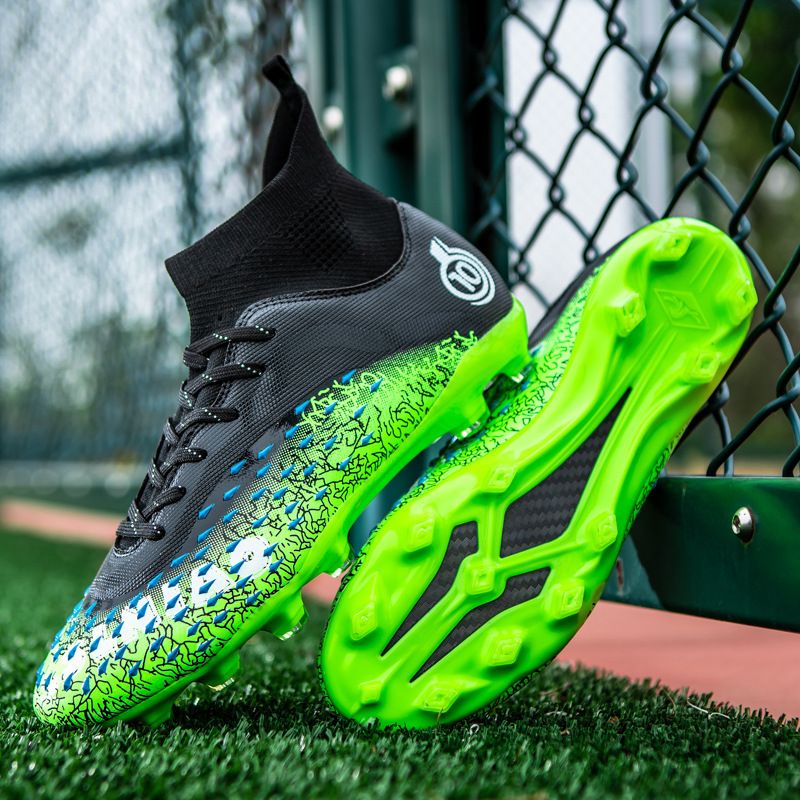 Football shoes Men's high tops spike broken spike teenage boys professional training sneakers_voghion.com
