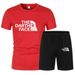 Sommer Neues Set Bedrucktes Mesh-T-Shirt Herren Lässiges Loses Rundhals-Halbsport-Kurzarm-Oberteil_voghion.com