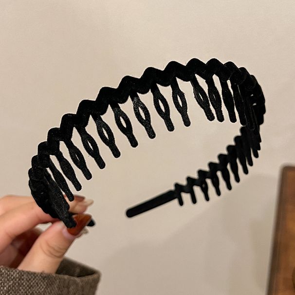 for Women Autumn Winter Clip Accessories Washing Non-Slip Toothed Flocked Hair Band Makeup Face Mask Headband_voghion.com