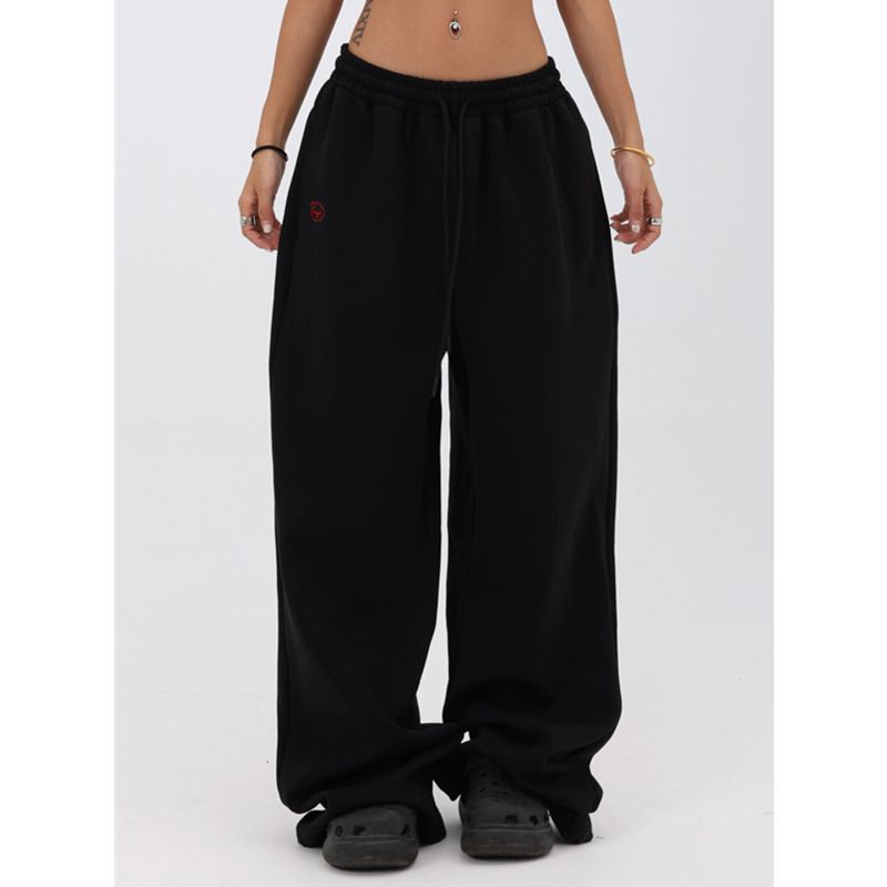 American Retro Street Hip Hop Casual Pants Hot Girl Street Dance Jazz Trend Ins Wide Leg Pants Loose Sports Sweatpants_voghion.com