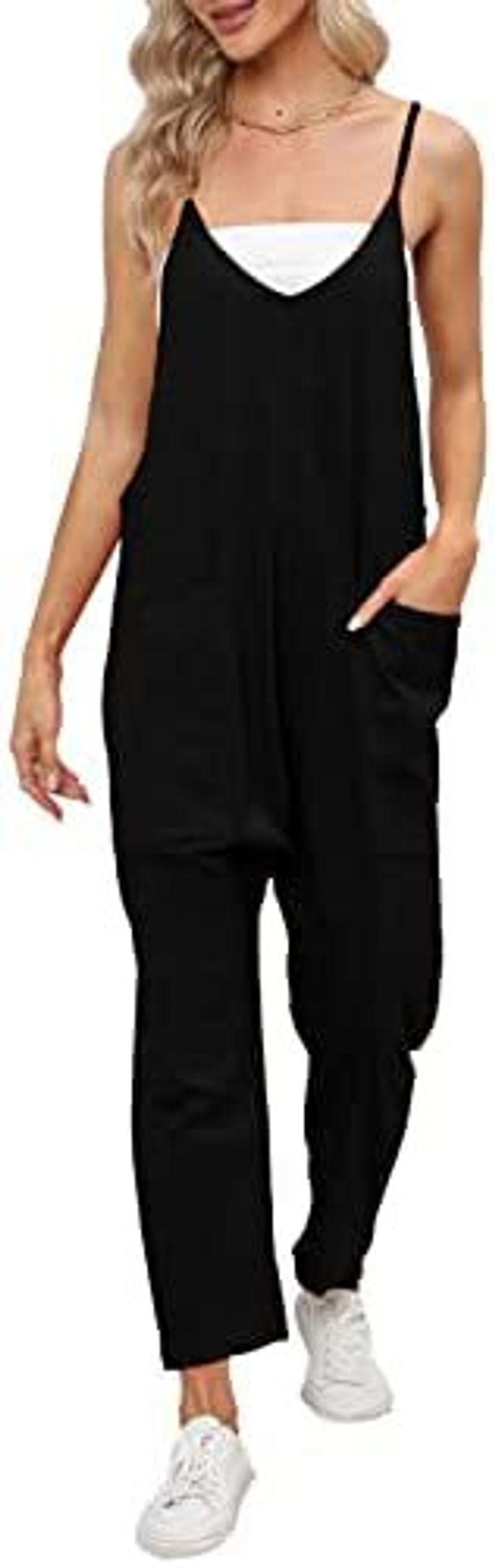 Lässiger Jumpsuit mit Tasche für Damen_voghion.com