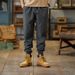Men's Casual Cargo Pants - Loose Fit Workwear Trousers For Everyday Wear, Multiple Pockets, Lightweight Polyester, Black/Khaki/Dark Grey_voghion.com