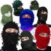 Balaclava ski hat Halloween funny black coil hat handmade old wool mask_voghion.com