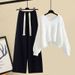 Women's Autumn Winter Knit Sweater & Wide Leg Pants Set - Distressed Casual Outfit (Available In Multiple Color Combinations)_voghion.com