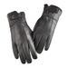 Luvas masculinas Luvas de couro genuíno Outono e inverno, além de veludo quente Luvas de pele de carneiro pura À prova de vento e frio Luvas de ciclismo ao ar livre para dirigir_voghion.com
