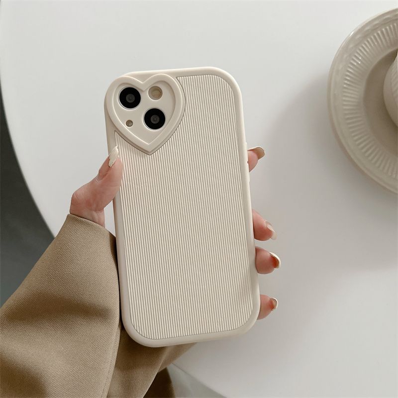 Capture Every Moment With Our Heart-Shaped Camera Design Matte Phone Case For IPhone_voghion.com