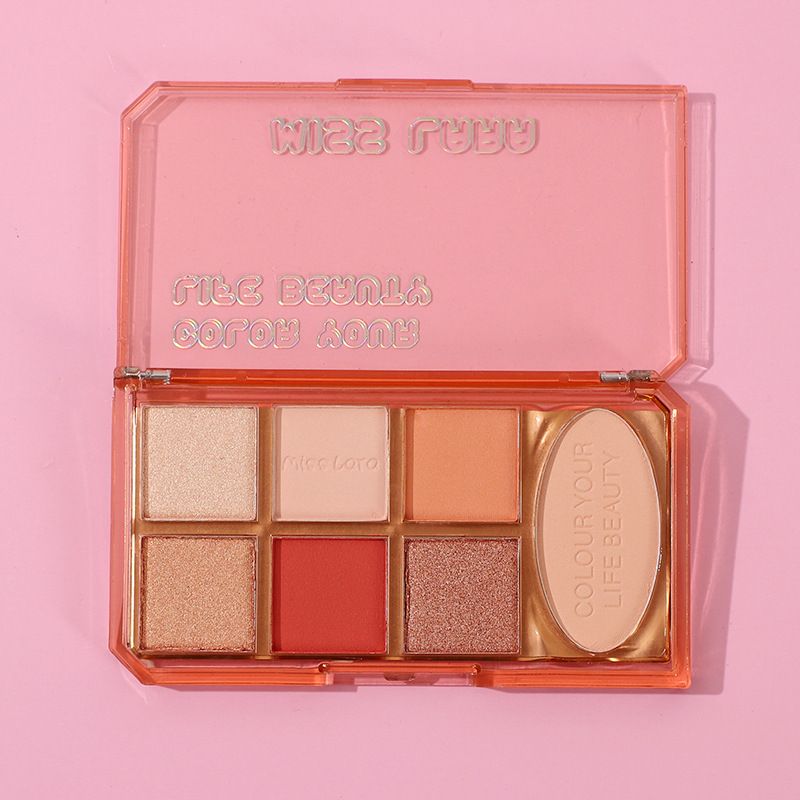 Net The same red brown New pearlescent matte all-in-one plate No caking, easy to smudge eye shadow_voghion.com
