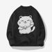 New Round Neck Men And Women Warm Bottoming Shirt Knitted Jacquard Kitten Outer Wear Men's Sweater_voghion.com