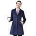 "Unisex Wool Blend Professional Coat – Mid-Length Workwear For Hotel & Office Managers (Navy/Black, S–4XL)"_voghion.com