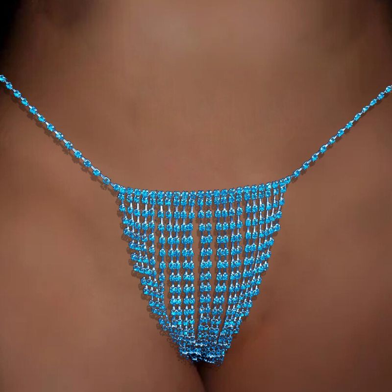 fashion Blue Diamond sexy waist chain underwear personalized multi-layer nightclub shiny body chain women's body chain_voghion.com