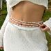 Bohemian Style Shell Stone Bead Waist Chain Set With Pearls, Starfish, And Conch Trendy Accessories_voghion.com