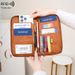 RFID Blocking Travel Wallet With Zipper - Slim Passport Holder Multi-Functional Credit Card Organizer, Waterproof & Anti-Theft Document Pouch_voghion.com
