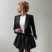 Pepper Embroidered Blazer & Mini Skirt Set Black) – S To L – Edgy Two-Piece Outfit_voghion.com