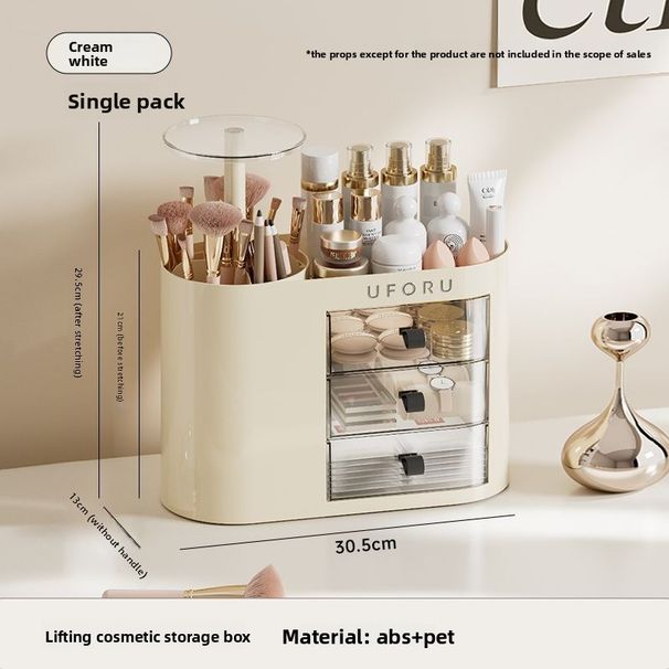 Drawer-style Organizer Desktop Vanity Multi-functional Cosmetic Makeup Brush Storage Rack Lipstick Jewelry Box_voghion.com