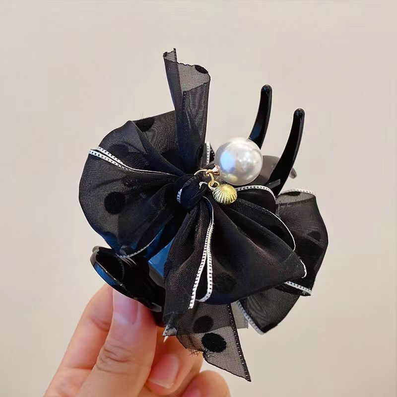 Épingle à cheveux à double nœud en perles et tête sphérique pour femme_voghion.com