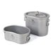 Set di pentole da campeggio ultraleggero in titanio - Tazza e pentola in latta con manico pieghevole per escursioni e cucina all'aperto_voghion.com