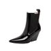 Pointed Toe Women Wedge 2025 New Style Matching Jeans Elastic Band Martin Boots High Heel_voghion.com