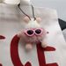 Pingente de pelúcia em forma de bola de carvão pequena e idiota, pingente de chaveiro de carro, pingente de desenho animado, rede vermelha, pingente de pelúcia_voghion.com