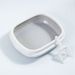 Large Semi-Enclosed Box Anti-Splash Nordic Style Litter Scoop Pet Supplies Cat Toilet_voghion.com