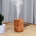 Umidificatore USB effetto legno - Diffusore di aromi a ultrasuoni con luce colorata per casa e auto, funzionamento automatico con funzione di olio essenziale_voghion.com